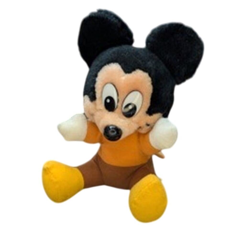 Vintage 80s 90s Mickey's Christmas Carol Mickey Mouse Plush Toy Made in Korea